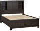 Liberty Furniture Thornwood Hills 4-Piece Rock Beaten Brown King Bookcase Bed Set with Chest-2
