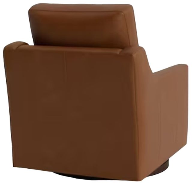 Bassett® Furniture Customizable Benchmade Premier Leather Slope Arm Swivel Chair-3