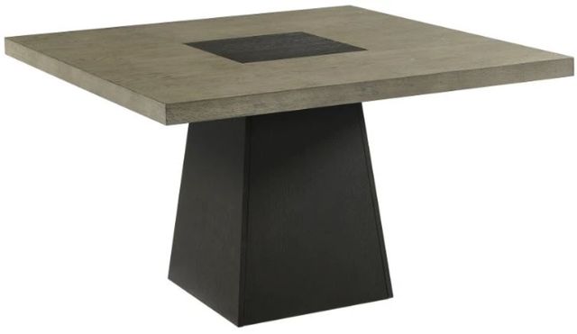 Elements International Jemma Gray Dining Table with Dark Espresso Base-0