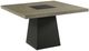 Elements International Jemma Gray Dining Table with Dark Espresso Base-0
