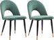 Zuo® Modern Menlo Black/Gold/Green Dining Side Chair Set-0