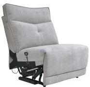 Mazin Furniture Tesoro Mist Gray Armless Reclining Chair-1