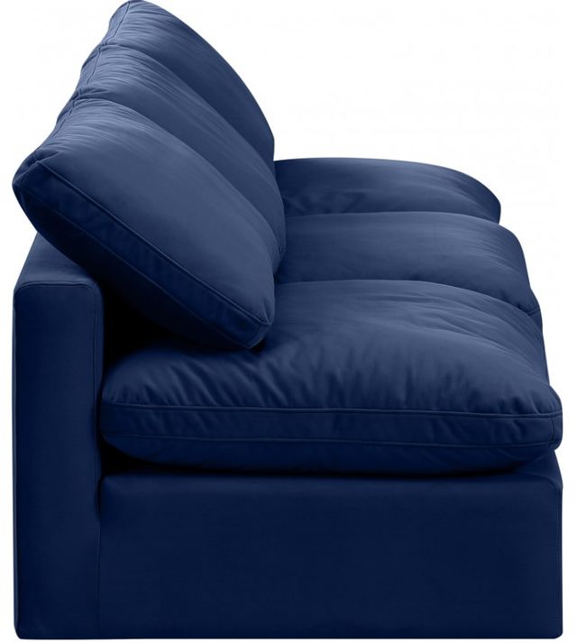 Meridian Furniture Indulge 3-Piece Navy Velvet Armless Sofa -2