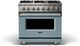 Viking® 5 Series 36" November Sky and Stainless Steel Freestanding Dual Fuel Range-0