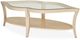 Michael Amini® Malibu Cres Glass Top Cocktail Table with Chardonnay Base-0