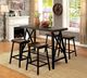 Furniture of America® Lainey Medium Weathered Oak Counter Dining Table with Black Frame -1