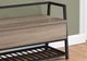 Monarch Specialties Inc. Dark Taupe 42" Black Metal Storage Bench-4