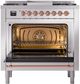 Ilve® Nostalgie II Series 36" Stainless Steel Pro Style Dual Fuel Range-2