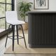 Armen Living Vienna 4-Piece Black Brushed/White Swivel Barstool Set-1