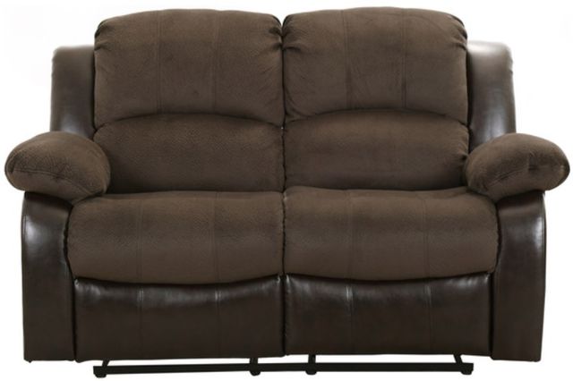 Homelegance® Cranley Chocolate Manual Double Reclining Loveseat-2