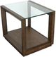 Magnussen Home® Sebastian Cinnamon Rectangular End Table with Glass Top-3