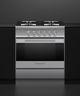 Fisher & Paykel 30" Brushed Stainless Steel with Black Glass Pro Style Natural Gas Range-5