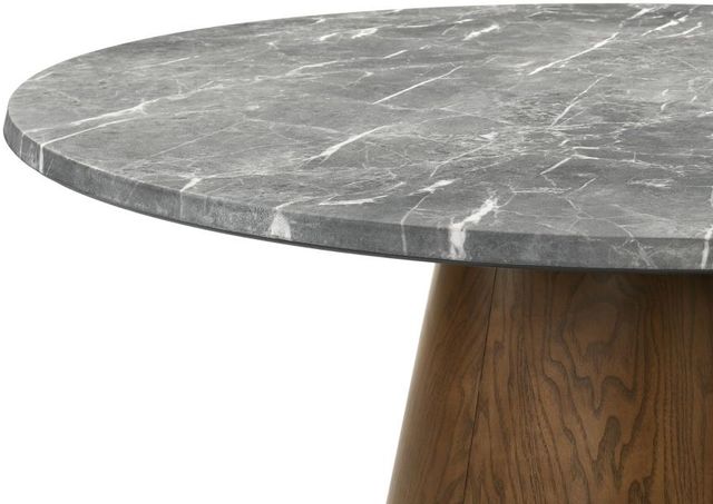 Coaster® Franklin Gray/Dark Oak Round Dining Table-2