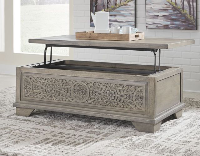 Signature Design by Ashley® Marcilyn Gray Lift Top Coffee Table-4