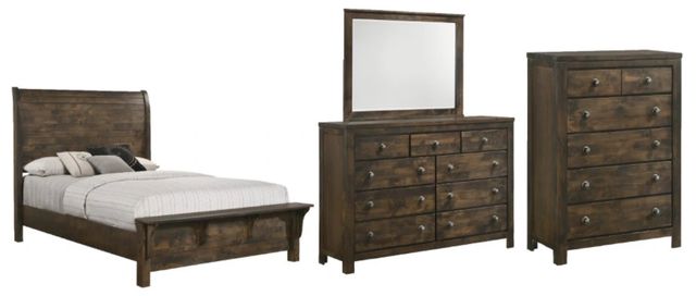 New Classic® Home Furnishings Blue Ridge 4-Piece Rustic Gray Eastern King Bedroom Set-0