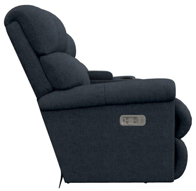 La-Z-Boy® Pinnacle Navy Power Wall Reclining Loveseat with Console, Headrest, and Lumbar-3
