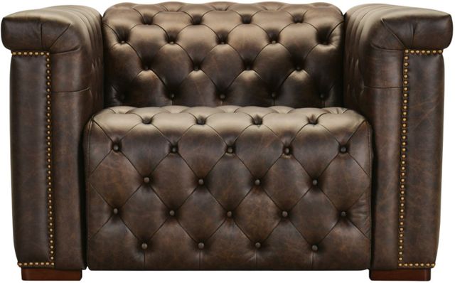 Hooker® Furniture SS Savion Deux West Saddlewood Power Recliner with Power Headrest-2
