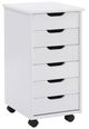 Linon Rudy White Rolling Storage Cart-0