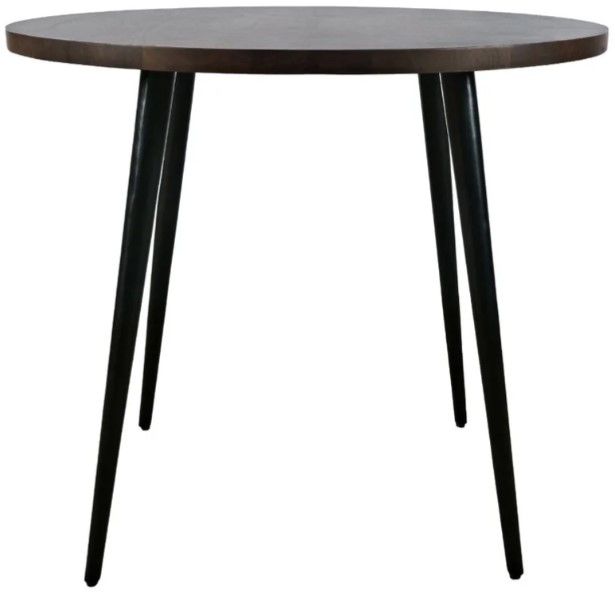 Jofran Inc. Prelude Walnut Round Counter Table with Black Base-3