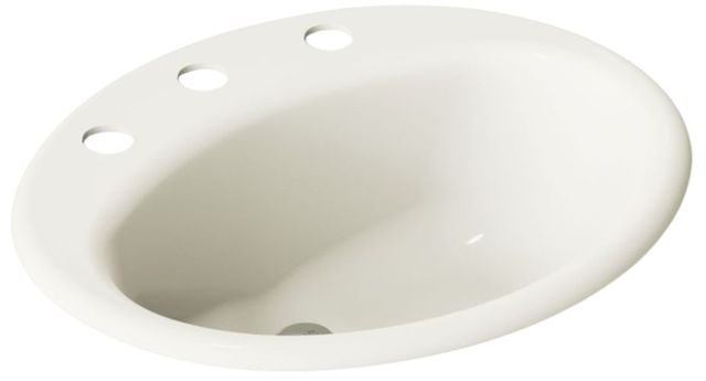 Kohler Farmington® Biscuit 19.25" Widespread Oval Drop-In Bathroom Sink-0