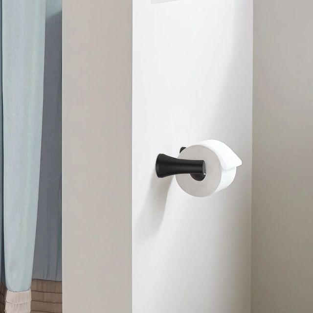 American Standard Transitional Matte Black Toilet Paper Holder-2