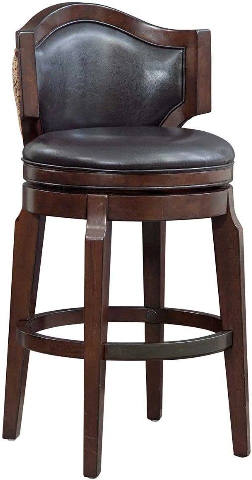 Steve Silver Jasper Black/Brown Swivel Bar Stool Ennis Home