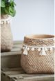 A & B Home Natural 7" Woven Planter-4