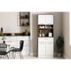 Armoire Myro  - Noyer naturel et blanc de South Shore-4