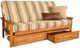 Kodiak Furniture Monterey Parma Gray/Butternut Full Storage Futon with Mattress-0