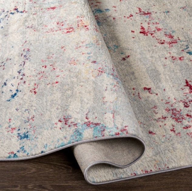 Surya Monaco Blue/Gray/Red 4'x6' Area Rug-4