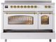 Ilve® Nostalgie II Series 48" White Pro Style Induction Range-4
