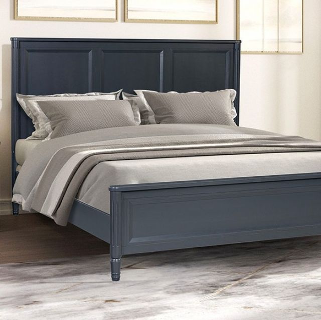 Furniture of America® Altamira 4-Piece Malta Blue Queen Bedroom Set-1