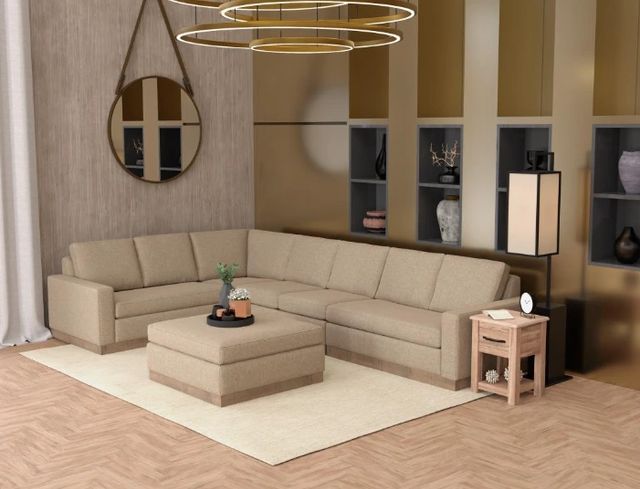 International Furniture Direct Georgia Brown Ottoman-1