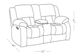 Global Furniture USA U250 Ebony Black Manual Reclining Console Loveseat-2