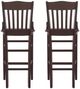 Linon Jericho 2-Piece Brown Bar Stool Set-5