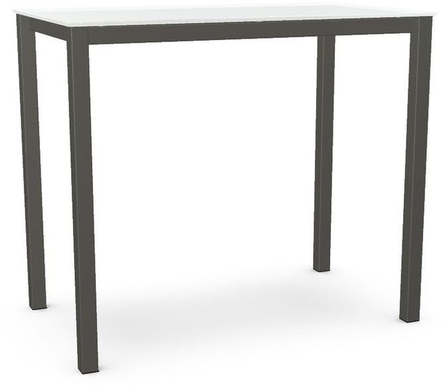 Amisco Customizable Harrison 42" White Glass Bar Table-0