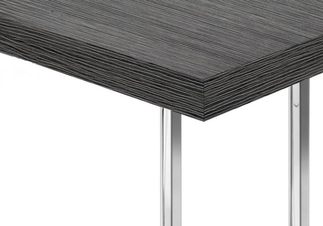 Monarch Specialties Inc. Grey 25"H Accent Table with Silver Base-1