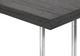 Monarch Specialties Inc. Grey 25"H Accent Table with Silver Base-1