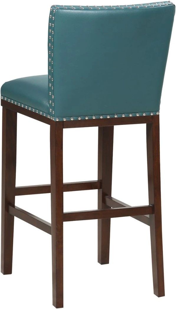 Steve Silver Co. Tiffany Espresso/Peacock Upholstered Bar Stool-2