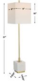 Uttermost® Escort Brushed Brass/White Buffet Lamp-2