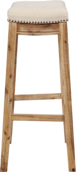 Linon Claridge Brown/Natural Bar Stool-4