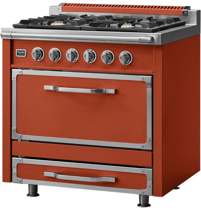 Viking® Tuscany 36" Spiced Cider Pro Style Dual Fuel Range-2
