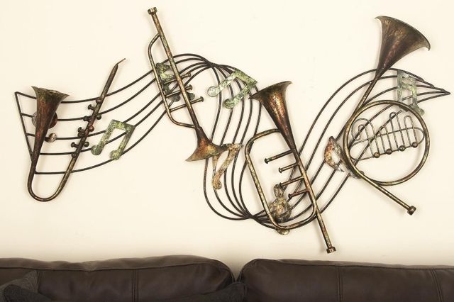 Deco Marche Brown Musical Notes Wall Decor-3