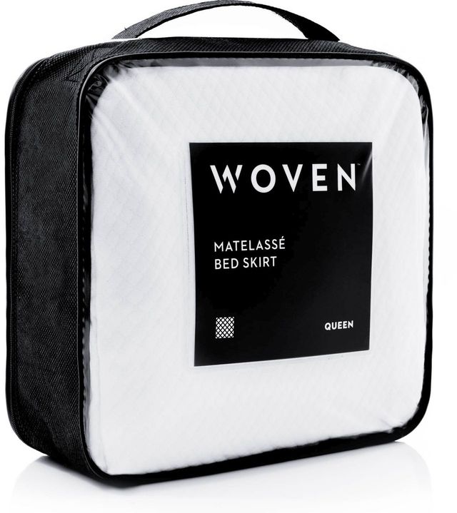 Malouf® Woven™ Matelassé Full Bed Skirt-0