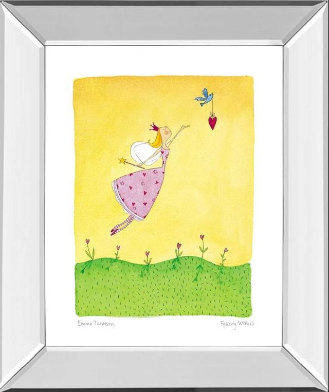 Classy Art Felicity Wishes Il by Emma Thomson Mirror Framed Wall Art-0