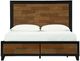 Benchcraft® Kraeburn Black/Brown California King Panel Storage Bed-3