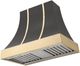AGA Cascade 36" Slate Wall Mounted Range Hood with Polished Brass Trim-0