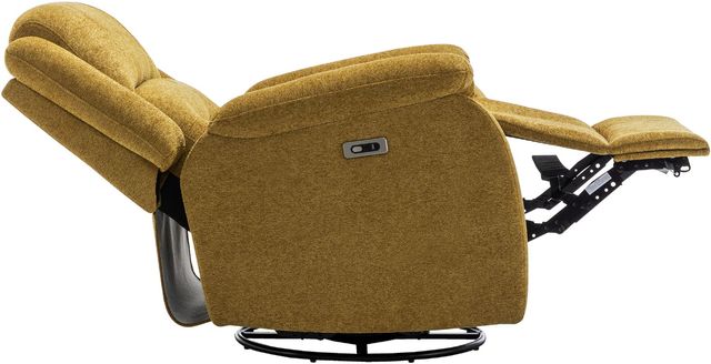 Monarch Specialties Inc. Gold Large Power Swivel Glider Reclining Chair with USB Ports-3