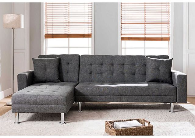 Milton Greens Stars 2-Piece Gray Reversible Sectional Sofa Bed-2