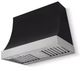 AGA Marquee 36" Black Wall Mounted Range Hood with Antique Brass Trim-0